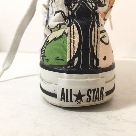 Kids Converse High Top Sneakers Size 1.5 Retired Graffiti Design Pre-Owned VGC - Picture 7 of 12
